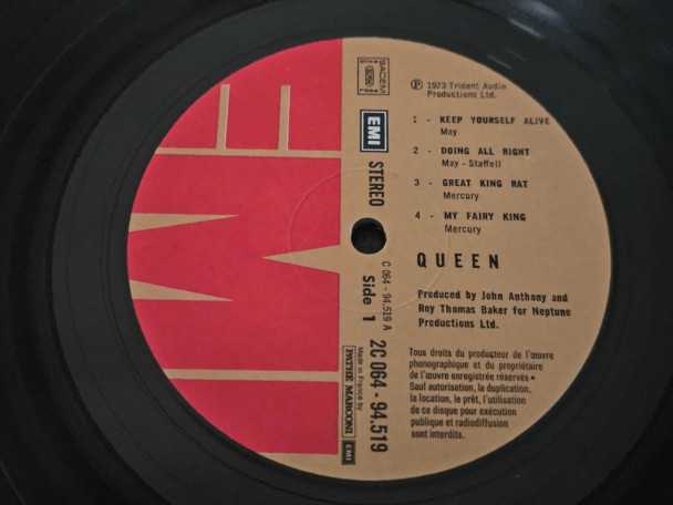 12" Vinyl album Queen 1 (France) Varia 2 1973 1st press | Buy