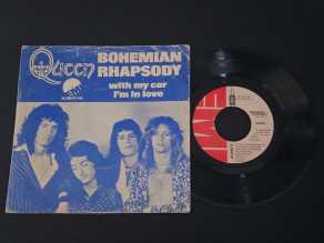 7" Vinyl single Queen Bohemian Rhapsody (Holland) Blue textured sleeve 2
