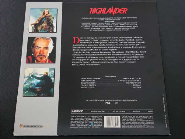 12" Laserdisc Queen Highlander (France) Movie | Buy