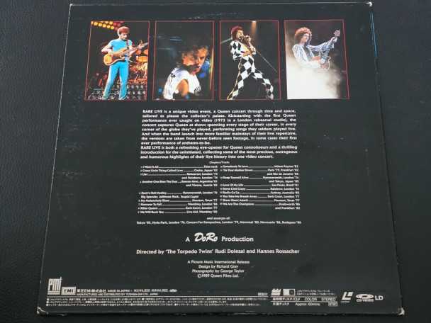 12" Laserdisc Queen Rare live, A concert through time and space (Japan) Laserdisc | Buy